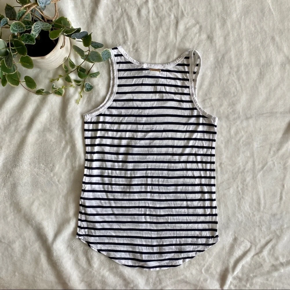 Michael Kors white and blue stripped tank top